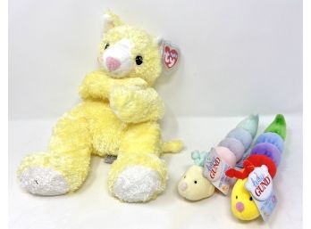 Baby Gund Rattle Toys And TY Baby Cat