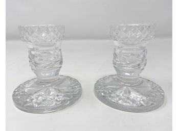 Pair Of Waterford Cut Crystal Candlesticks