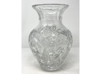 Large 12 Inch Cut Glass Vase