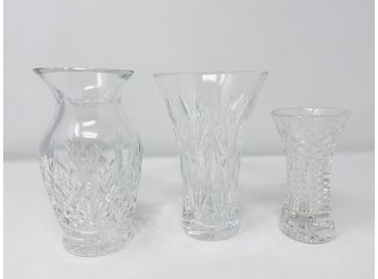 Waterford Crystal Vase Trio