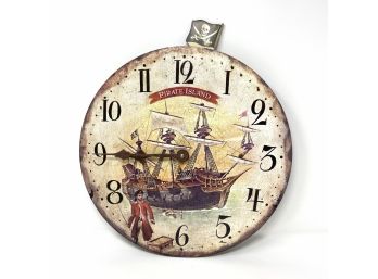 Timeworks Pirate Island Wall Clock