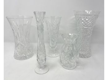 Collection Of Cut Glass Vases