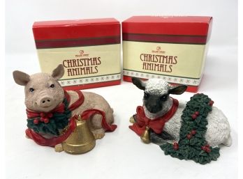 Christmas Animals Collection By Tom Rubel, Pig And Lamb