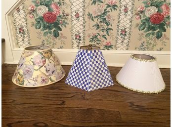 Three Vintage Whimsical Lampshades