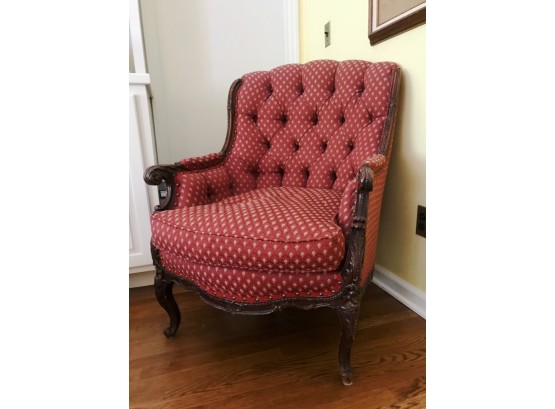 Antique Arm Chair And Ottoman