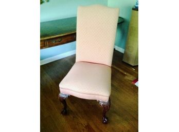 Upholstered Chippendale Style Side Chair