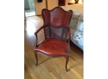 Vintage Leather And Cane Chair Project