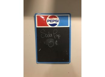 Metal Pepsi Advertisement Chalk Board