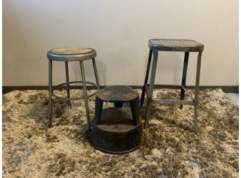 Industrial Mid Century Style Stools