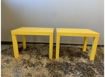 Pair Of Contemporary Parsons Style Side Tables