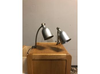 Pair Of Industrial Style Goose Neck Lamps