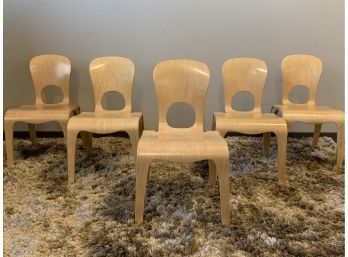 5 Mid Century Community Plaything Childrens Chairs