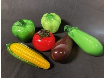 Glass Blown Vintage Murano Style Vegetables