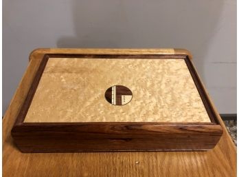 Mens Wood Inlay Lined Box