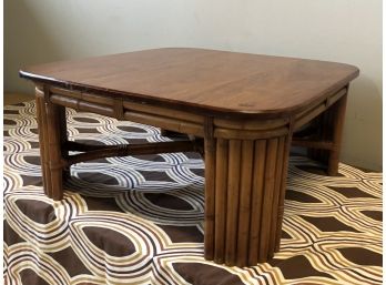 Inspired By Paul Frankl, 6 Strand Rattan Coffee Table