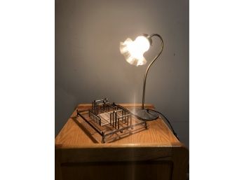 Desk Set, MCM Organizer With Newer Desk Top Lamp