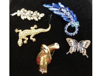 Signed & Rhinestone Jewlery Lot