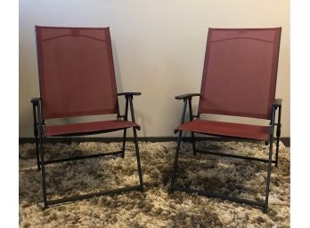 Pair, Quality Folding Deck Chairs