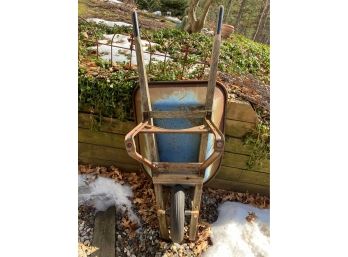 Standard Metal Wheelbarrow, Wood Handles