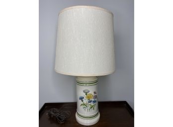 Pretty Floral Motif Ceramic Lamp