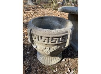 Beautifully Weathered Cement Garden Planter