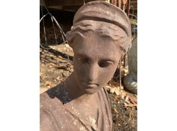 Stunning Cast Iron Female Bust