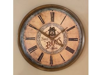 Large Wall Clock, Vintage French Style