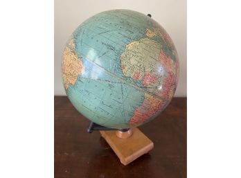 Small Globe On Wooden Base