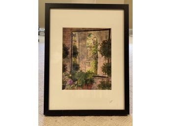 Artistic Original Photograph, Garden Scene, Black Frame/Cream Mat