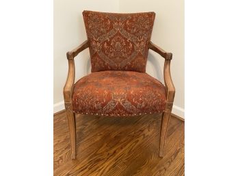 Upholstered Side Chair With Nailhead Trim & Carved Detailing