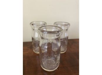 Drinkware Including Collectible Antique Embossed 1/4 Pint Milk Bottles From A Maine Farm