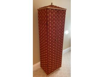 Unusual Fabric-Covered Cabinet