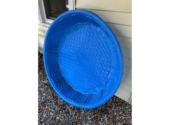 Molded Plastic Kiddie Pool In Bright Blue