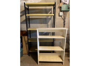 Old-School Metal Utility Shelving Units