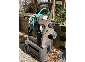 Two Garden Hose Caddies