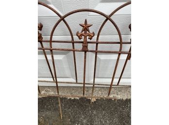 Weathered, Decorative Wrought Iron Garden Fencing