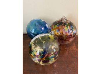 Gorgeous Hand-Blown Art Glass Orbs By Kitras