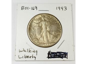 1943 Walking Liberty Silver Half Dollar Unc