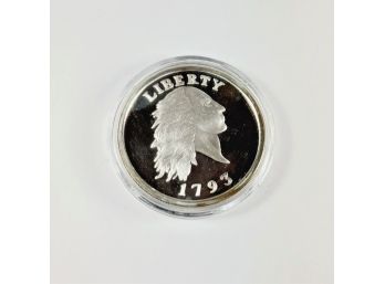 Large 2 Oz .999 Pure Silver Copy Of 1773 Coin