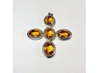 Pretty Yellow Stone Large Pendant