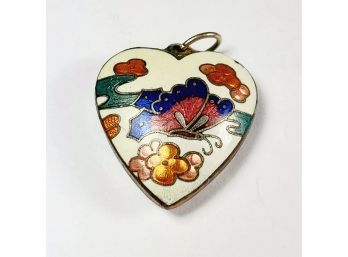 Enamel Painted Heart Pendant