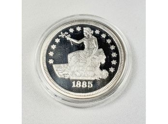 1885 Seated Dollar Copy  .999 Pure Silver 1 Oz Coin