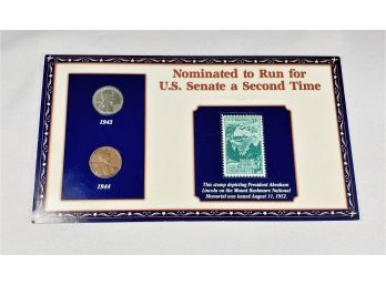 Lincoln Coin And Stamp Set Senate