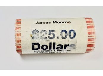 $25 Dollar Roll Of Uncirculated Presidential $1 Coins (25) James Monroe