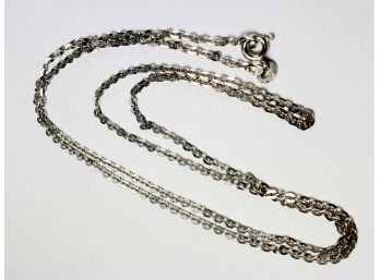 18k (.750) White Gold Link Chain 24 Inches