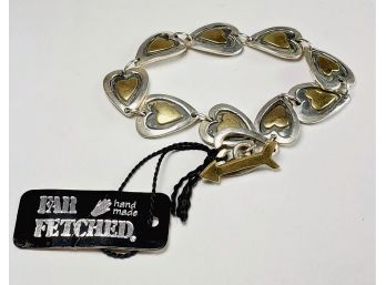 Sterling Silver Heart Link Bracelet