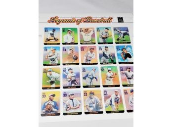 Baseball Legends Stamp Sheet