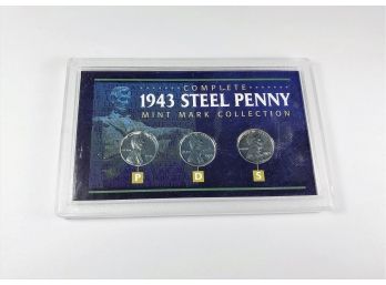 1943 Steel Cent P ,D, And S Coin Set