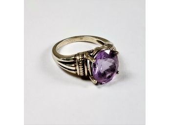 Purple Stone Sterling Silver Ring