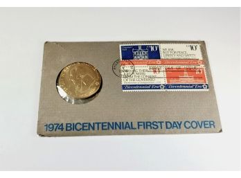 1974 Bicentennial First Day Cover And Coin